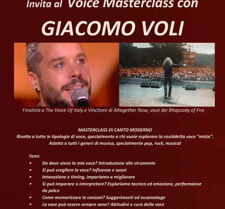 OLOGRAMMA – VOICE MASTERCLASS CON GIACOMO VOLI – MODENA